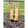 Wooden Stirrups- Ashwood Angled Barrel