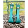 Wooden Stirrups- Turquoise Barrel