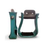 Wooden Stirrups- Turquoise Barrel