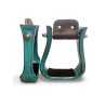 Wooden Stirrups- Turquoise Barrel