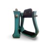 Wooden Stirrups- Turquoise Barrel