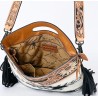 American Darling Aztec Wool & Tooled Leather Shoulder Bag - Western Fringe Crossbody