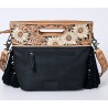 American Darling Aztec Wool & Tooled Leather Shoulder Bag - Western Fringe Crossbody