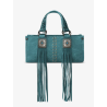 Montana West Western Fringe Concho Mini Crossbody Bag Turquoise