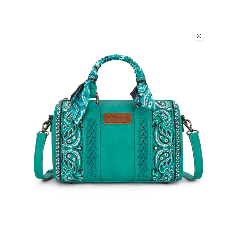 Wrangler Desert Paisley Boston Bag : Turquoise