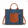 Wrangler Womens Aztec Studded Denim Tote/Crossbody Bag Jean
