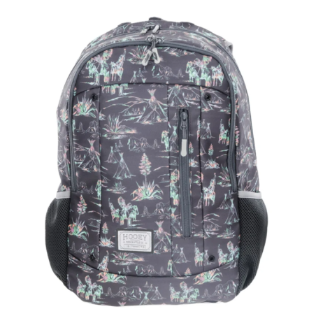 Hooey "Rockstar" Backpack- Grey Western Print