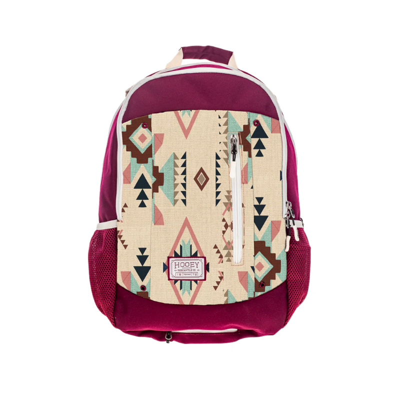 Hooey "Rockstar" Backpack- Aztec Cream and Burgundy