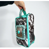 Teal Concho Leather Toiletry Bag