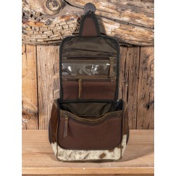 Cowhide Hanging Toiletry Case