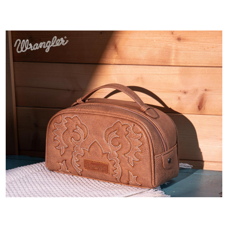 Wrangler Embroidered Multi Purpose/Travel Pouch - Khaki