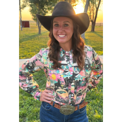 Sterling Kreek Cosmic Cowgirl Button Down Rodeo Shirt