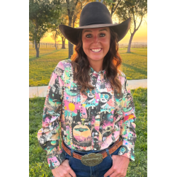 Sterling Kreek Cosmic Cowgirl Button Down Rodeo Shirt