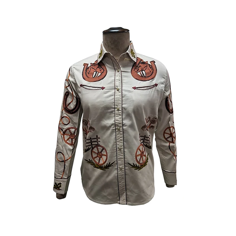 American Darling Embroidered Cotton Twill Shirt