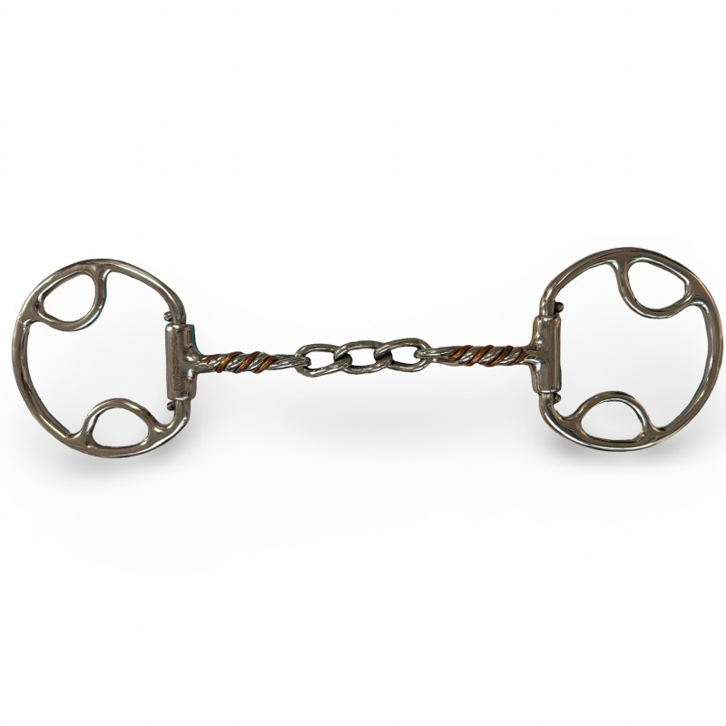 Schulz Equine No Pinch Twisted Chain Loop Beval Snaffle