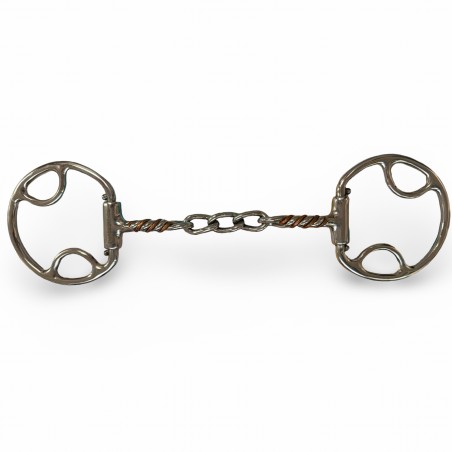 Schulz Equine No Pinch Twisted Chain Loop Beval Snaffle