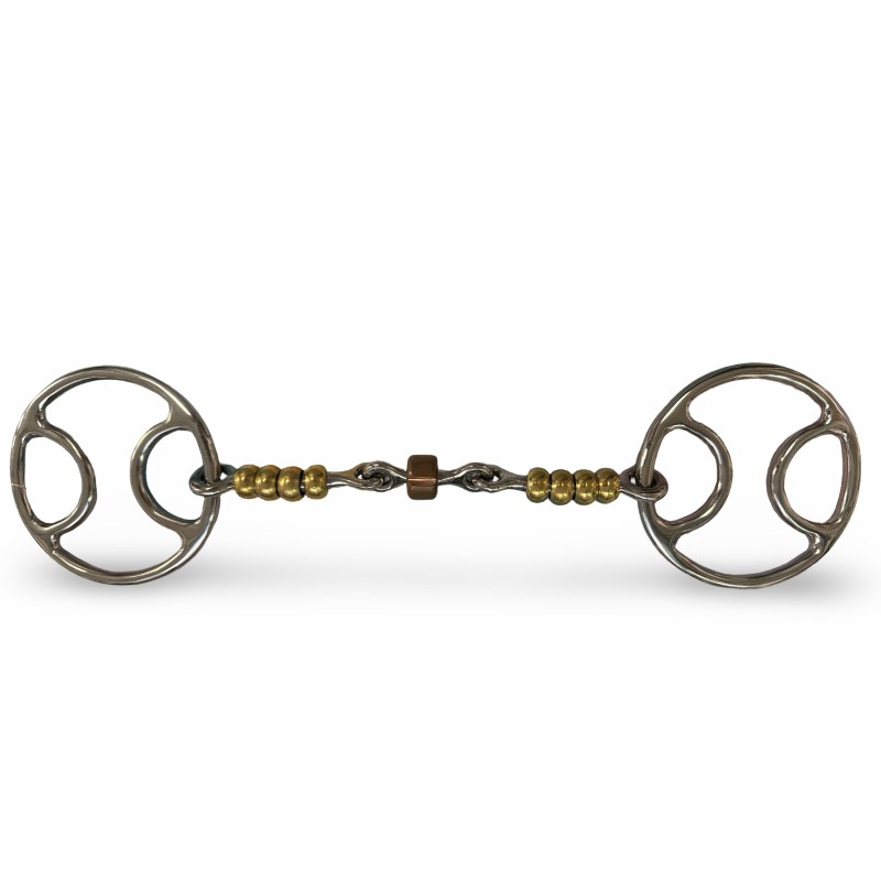 Schulz Equine Beaded Roller Locked Snaffle