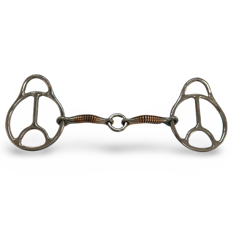 Schulz Equine 2 ring peace snaffle copper with lifesaver