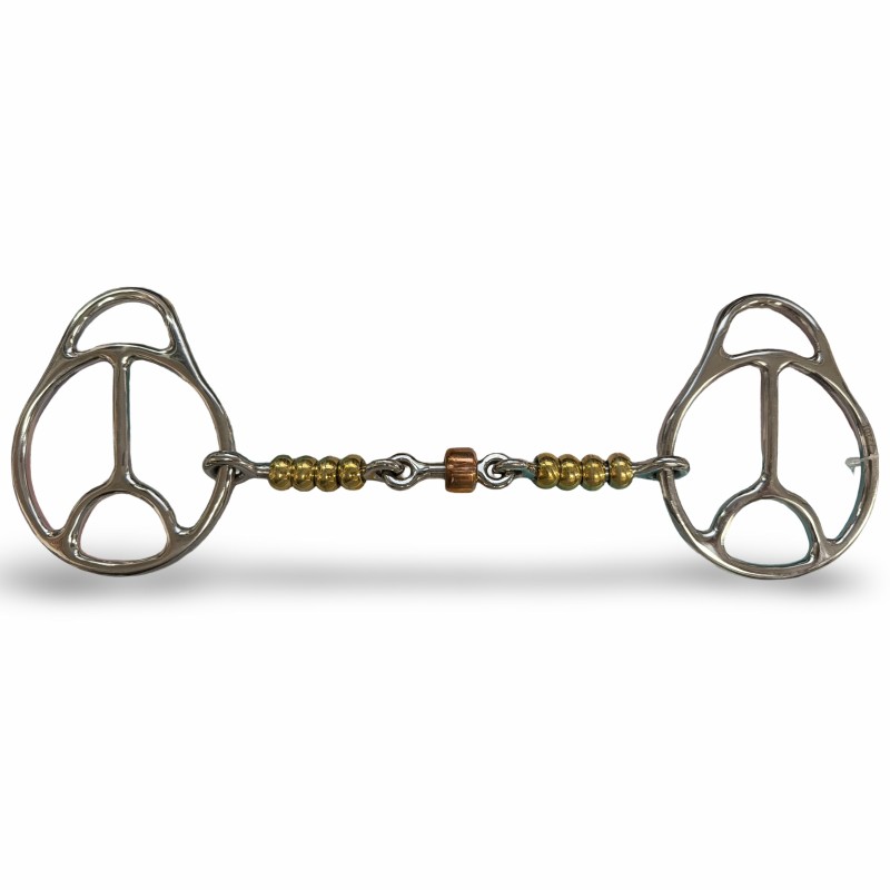 Schulz Equine 2 ring peace snaffle beaded roller