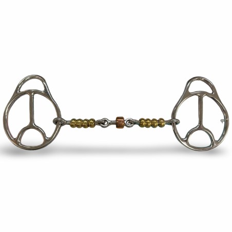 Schulz Equine 2 ring peace snaffle beaded roller