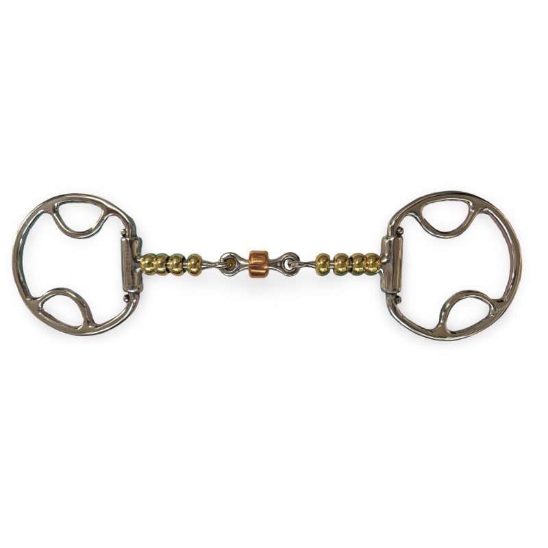 Schulz Equine No Pinch Beaded Roller Loop locked Snaffle