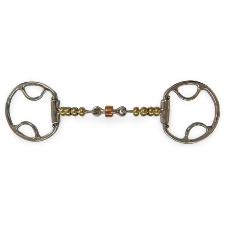 Schulz Equine No Pinch Beaded Roller Loop locked Snaffle