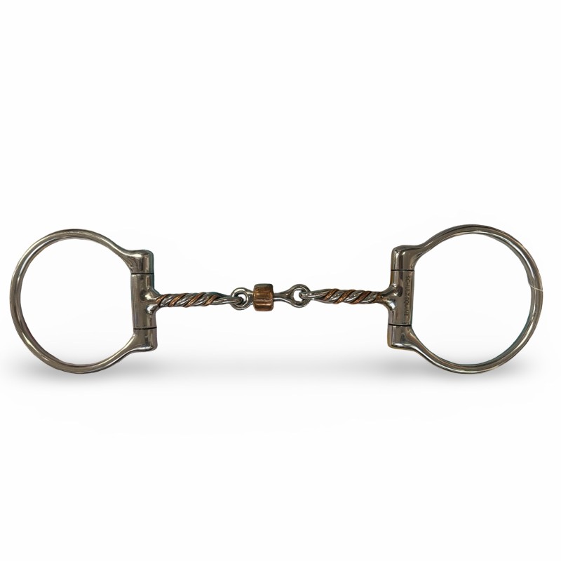 Schulz Equine Twisted Roller D-Ring Snaffle