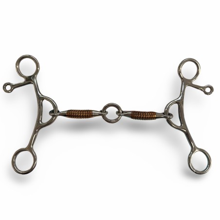 Schulz Equine Med Shank curb setback copper with life saver