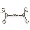 Schulz Equine Med Shank curb setback center chain with a twist