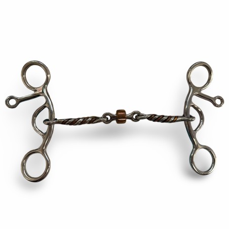 Schulz Equine Small shank curb setback twisted roller
