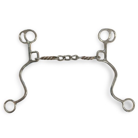 Schulz Equine Sweepback long shank center chain with a twist