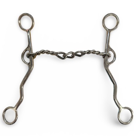 Schulz Equine Long shank swept back twist with a roller