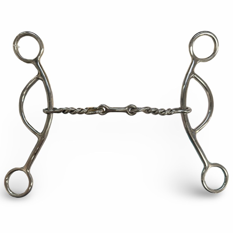 Schulz Equine Long shank gag twisted dog bone