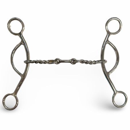 Schulz Equine Long shank gag twisted dog bone