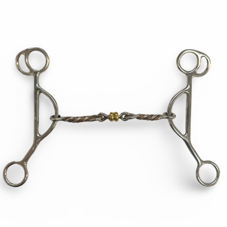 Schulz Equine Med shank reverse gag beaded dog bone