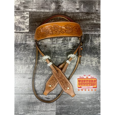 Floral Tooled Browband Headstall