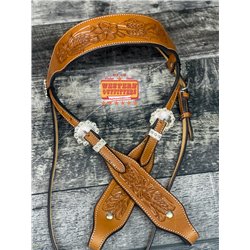 Floral Tooled Browband Headstall