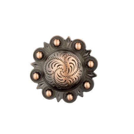 1½" Round Antique Copper Berry Concho