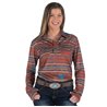 Cowgirl Tuff Thunderbird Serape Athletic Pullover Button-Up