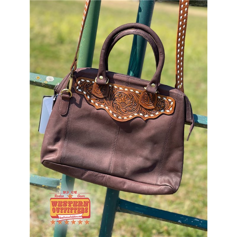 American Leather Co. Austin Zip Top Shoulder Bag w/ Crossbody Strap -  QVC.com