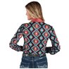 Cowgirl Tuff Pullover Button down shirt: Colourful Aztec