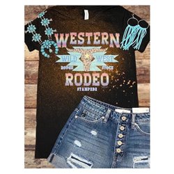 Western Rodeo Bleached Tshirt