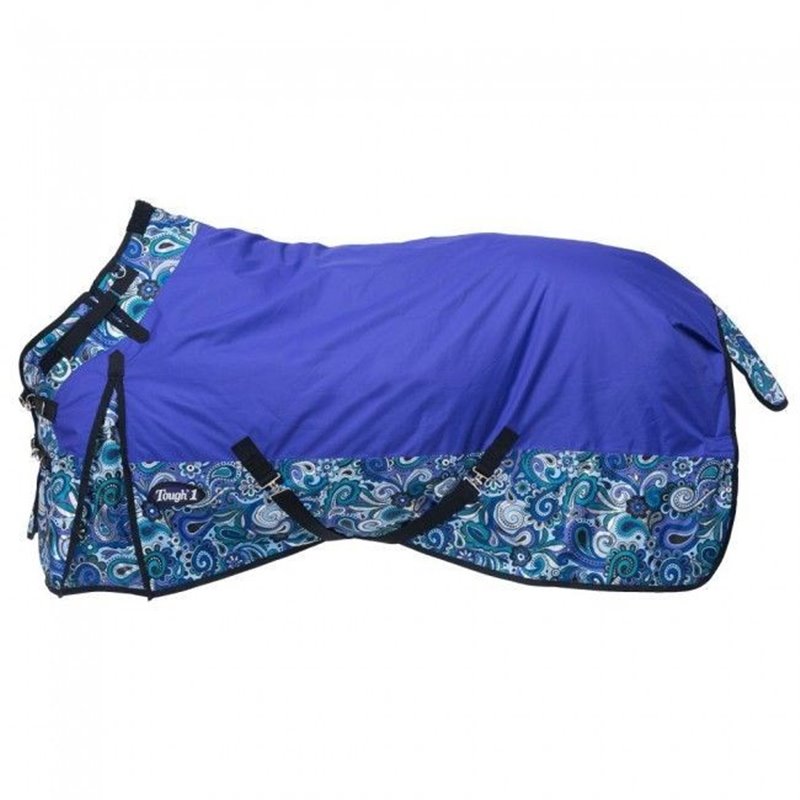 Tough-1 1200D Waterproof Poly Snuggit Turnout Blanket in Paisley Shimmer Prin