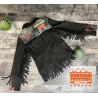 Black Aztec Fringe Jacket