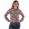 Cowgirl Tuff Leopard Sunflower Pullover Buton Up Shirt