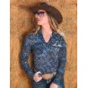 Cowgirl Tuff Blue Paisley Pullover Buton Up Shirt