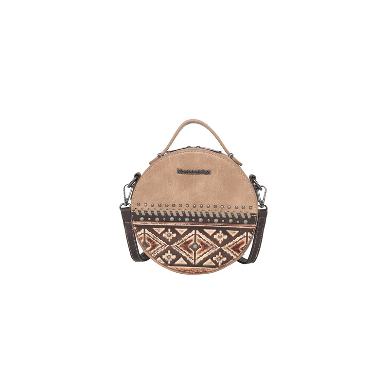 Western Leather Crossbody Bag With Leather Fringe Aztec -  Denmark