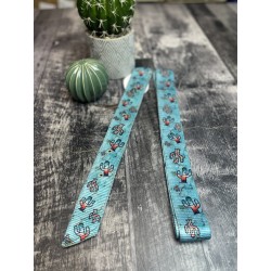 Turquoise Cactus Latigo and Off Billet Set