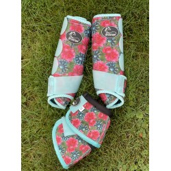 Schulz Equine 2 Pack Turquoise Flower Sports Boots