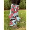 Schulz Equine Turquoise Flower Bell Boots